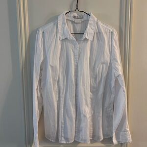 Van Heusen White Long-Sleeve Dress Shirt